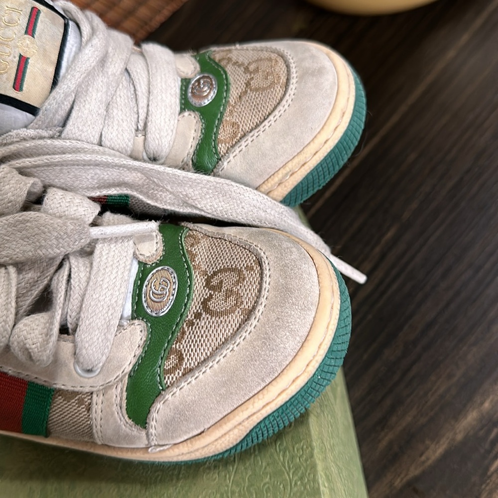 Gucci toddler screener sneakers shoes - Picture 2 of 10
